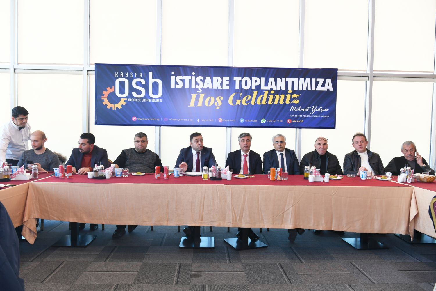 Kayseri OSB Yönetimi istişare toplantılarının 8.'sinde sanayicilerle buluştu