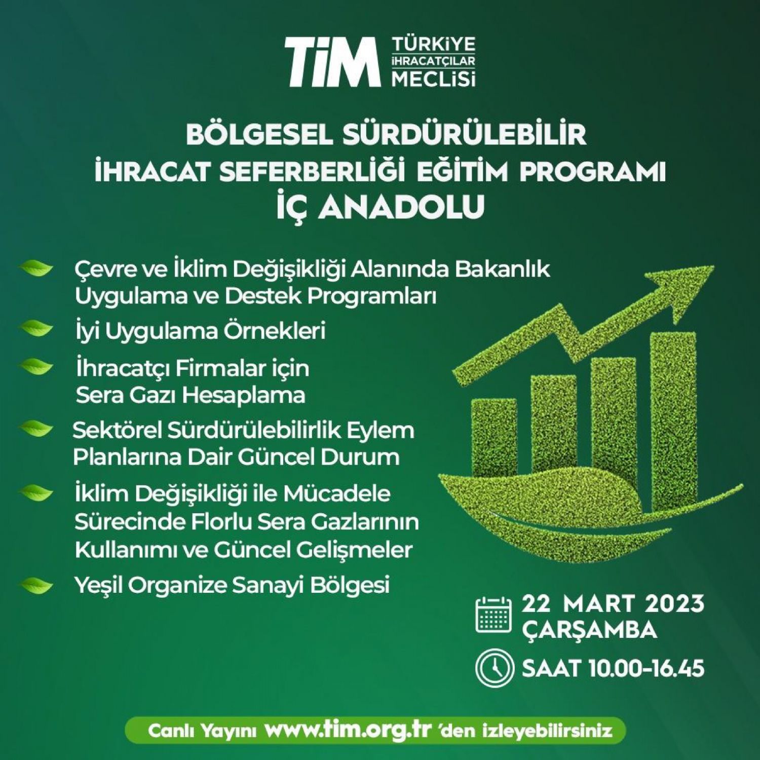 TİM Bölgesel Sürdürülebilir İhracat Seferberliği İç Anadolu Eğitim Programı