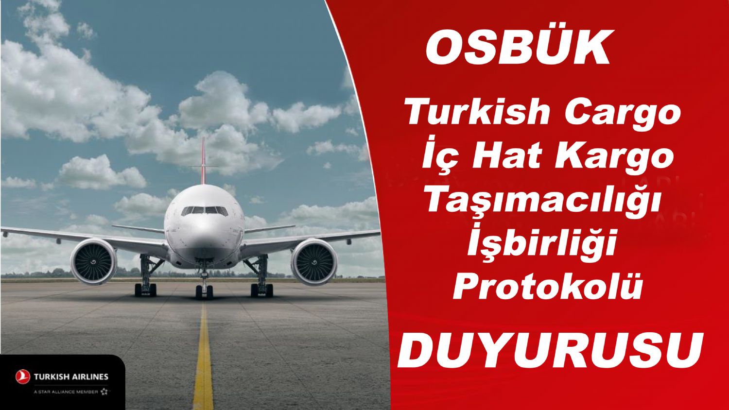 OSBÜK Turkish Cargo İç Hat Kargo Taşımacılığı İşbirliği Protokolü Duyurusu