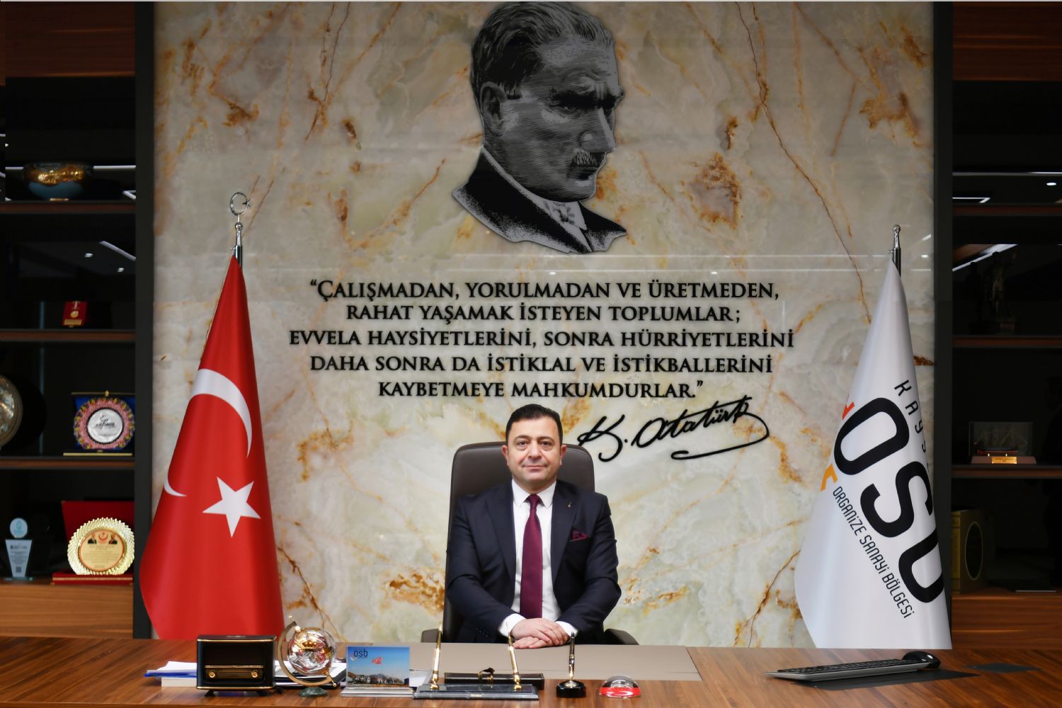 Kayseri OSB Başkanı Mehmet Yalçın Cumhuriyetin 100. Yılını Kutladı