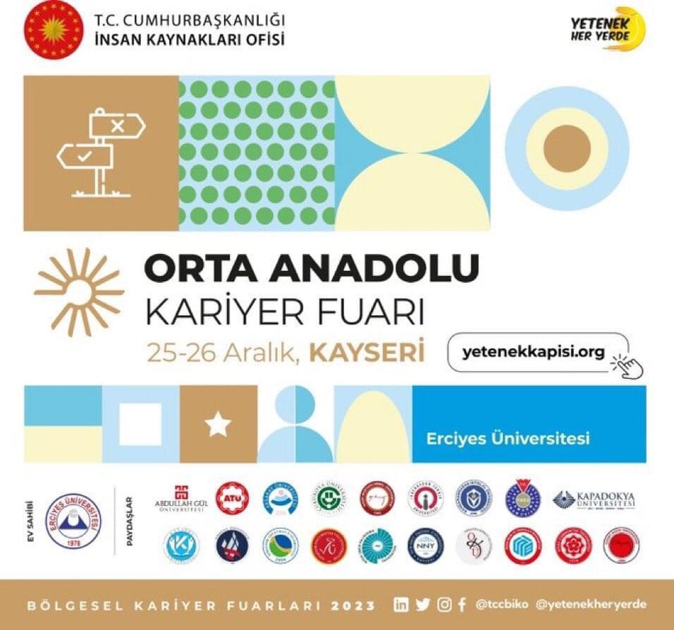 Orta Anadolu Kariyer Fuarı 25-26 Aralık Kayseri OSB Fuar Merkezi'nde 