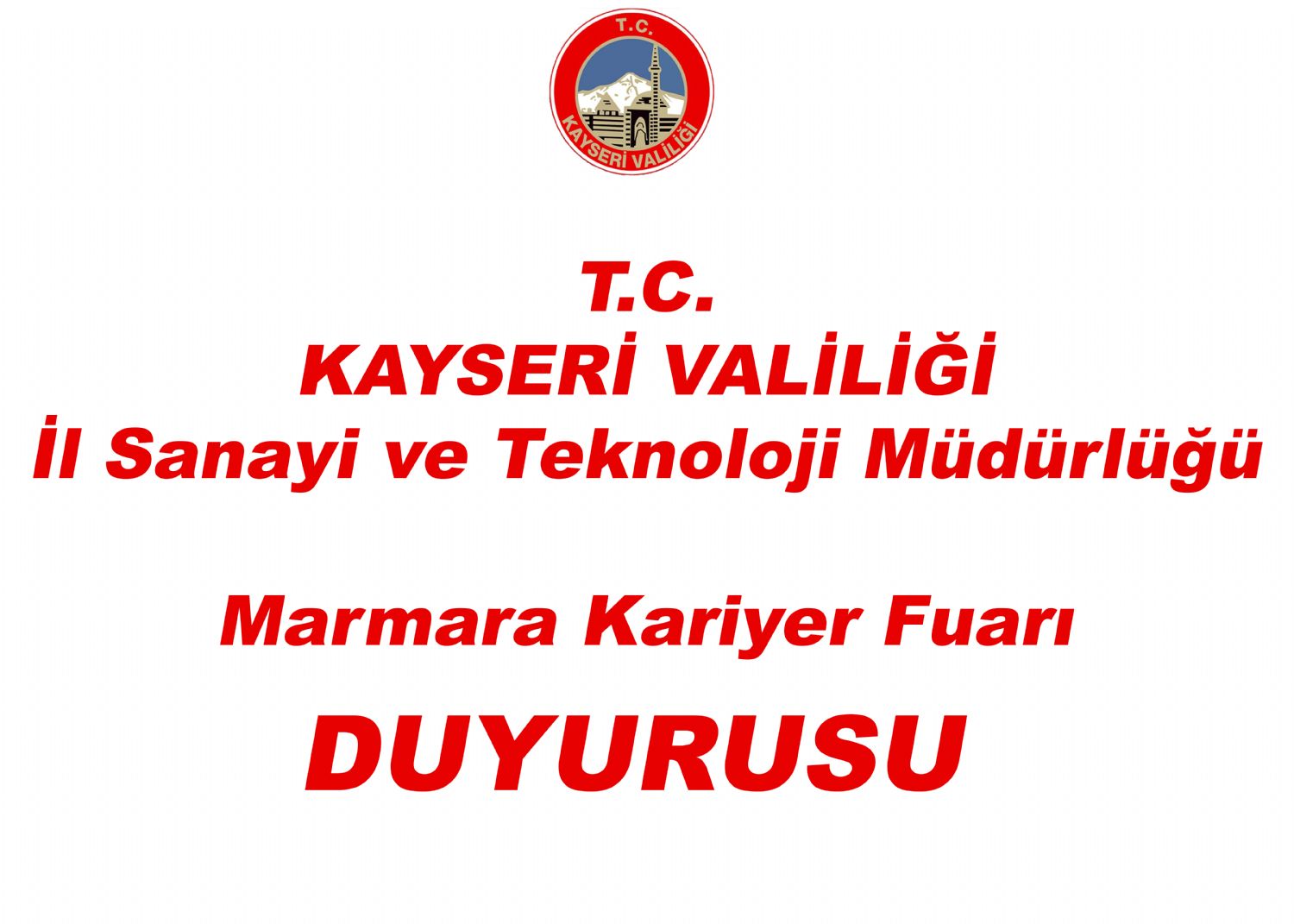 Marmara Kariyer Fuarı (MARMARAKAF) Duyurusu